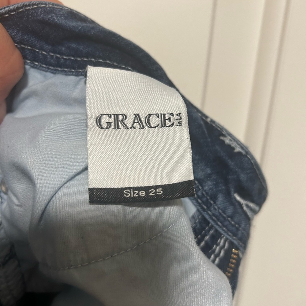 Grace Dark Blue Denim Trousers